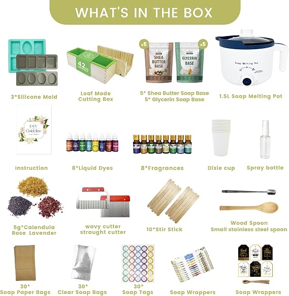 PIUH Deluxe Sopa Making Kit with Soap Supplies for Adults DIY Soaps Maker