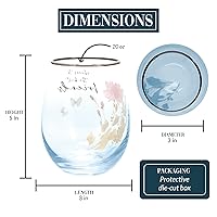 Vista 6 de Pavilion - Copa de vino sin tallo de 20 onzas, copa de amistad de diamantes para mujeres, cumpleaños, boda, Navidad, regalo del día de la madre, 1