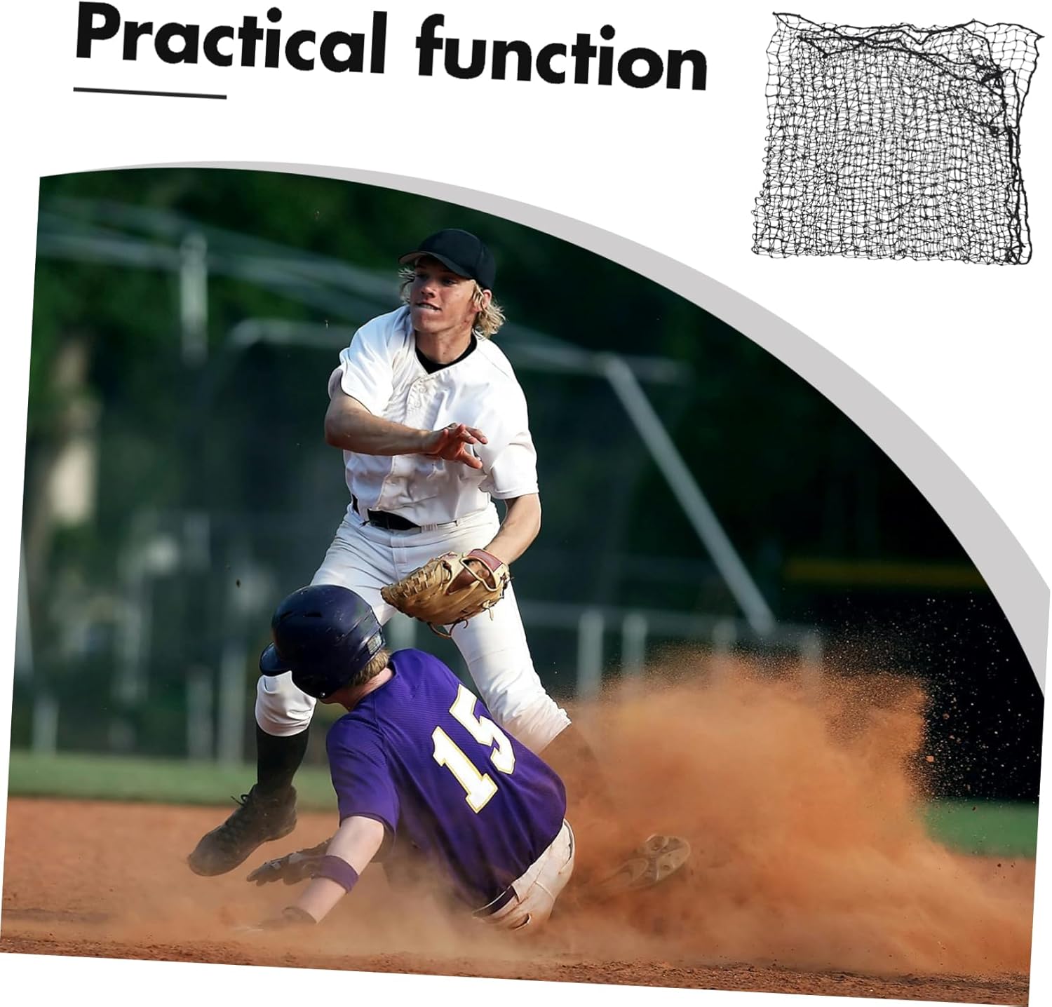 Milisten Baseball Pitching Net Softball Training Equipment Hitting Net for Practice Baseball Trainer Portable