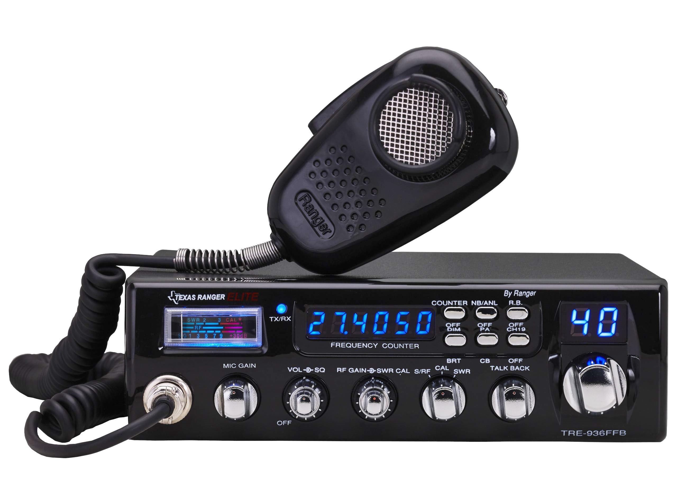 Texas Ranger Elite TRE-936FFB 40 Channel AM CB Radio with Frequency Counter