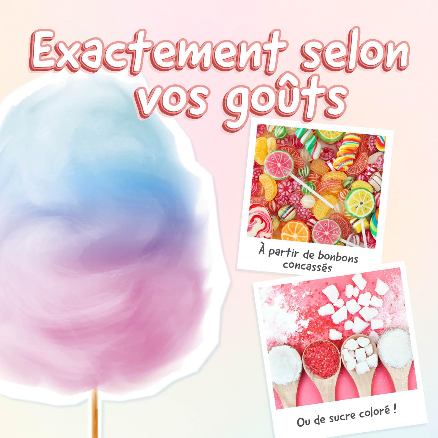 GOURMETmaxx Machine à barbe à papa pour la maison | L'original avec 10 bâtonnets & cuillère doseuse au design rétro nostalgique | Barbe a papa pour les fêtes d'enfants, les anniversaires [Menthe]