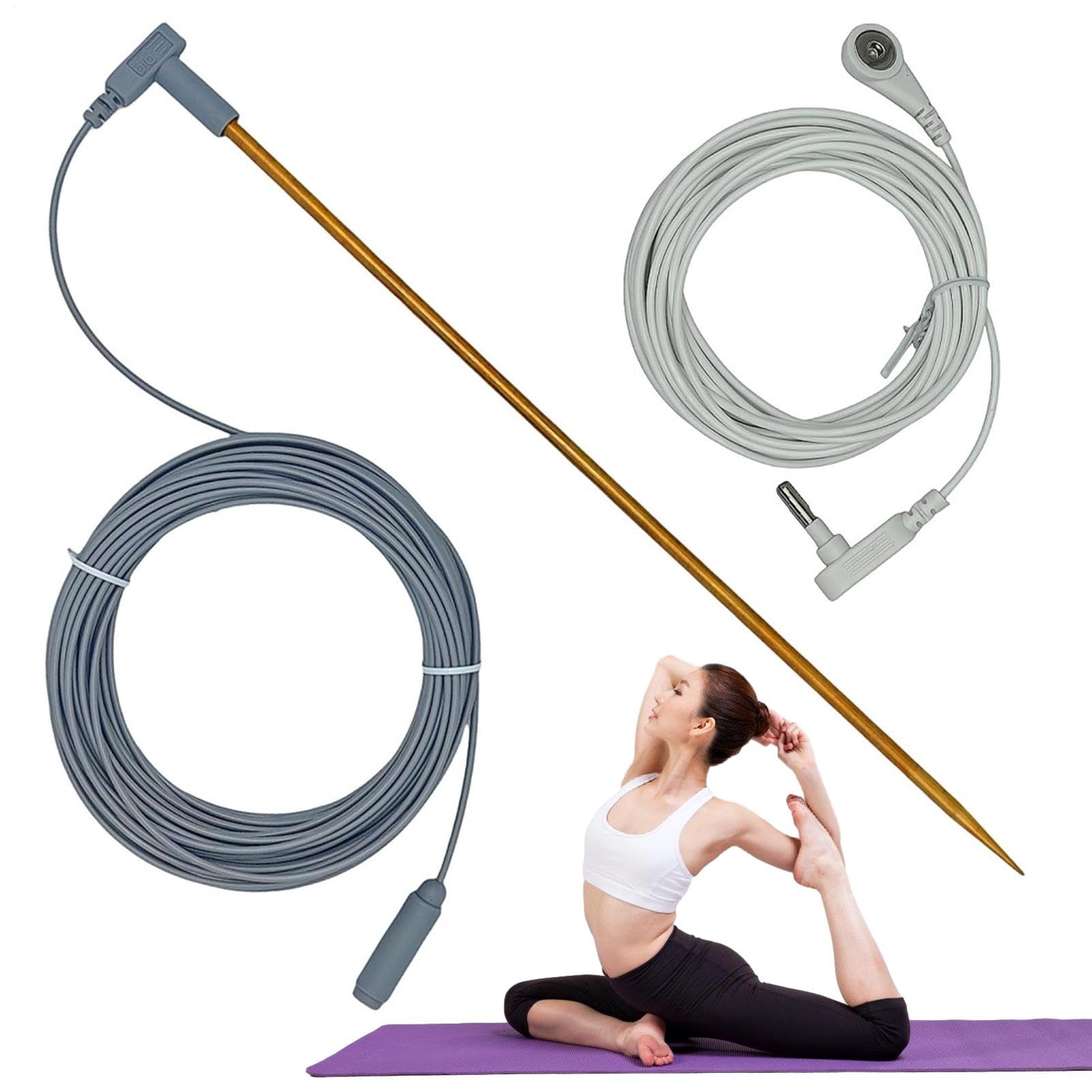 Grounding Earth Rod, Earth Grounding Tester, Grounding Cord 40Ft, Grounding Rod Accessories, Earthing Ground Tester, Grounding Earthing System, Earth Connection Rod, Grounding Cord Female,