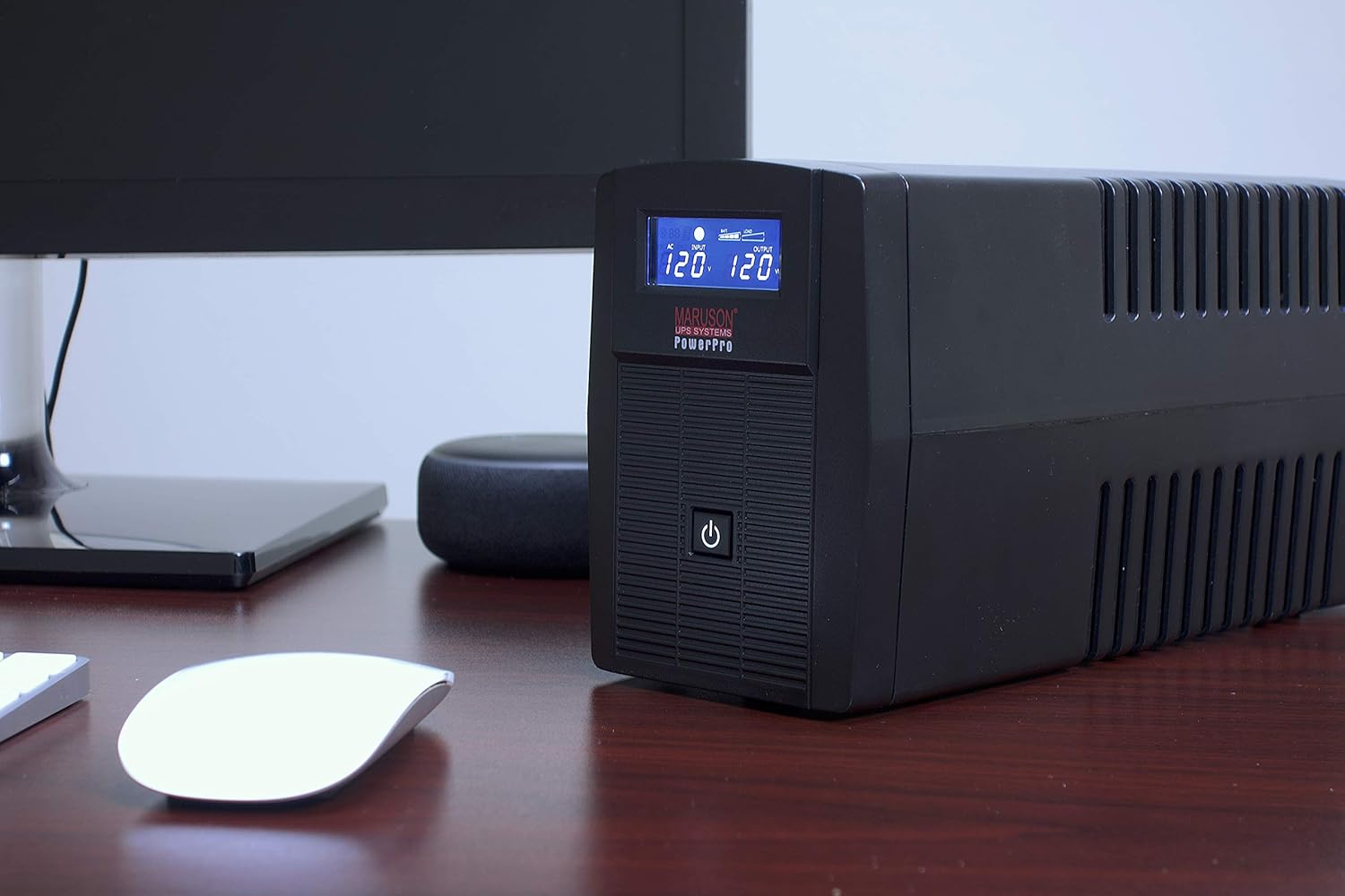 MARUSON 800VA UPS, AVR, 735J Surge Protection, 6 Outlets, Line Interactive Uninterruptible Power Supply Battery Backup System, TUV Certified, 800VA/450W, PRO-800LCD