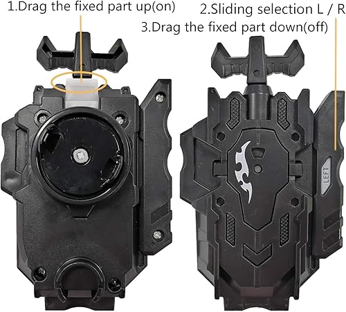 Miniatura 4 de Speder Bey Gyro Blades Lanzador y agarre lanzador de cuerda de batalla con chispas ligeras Gyro Izquierda y Derecha LR Spin Top compatible con todas