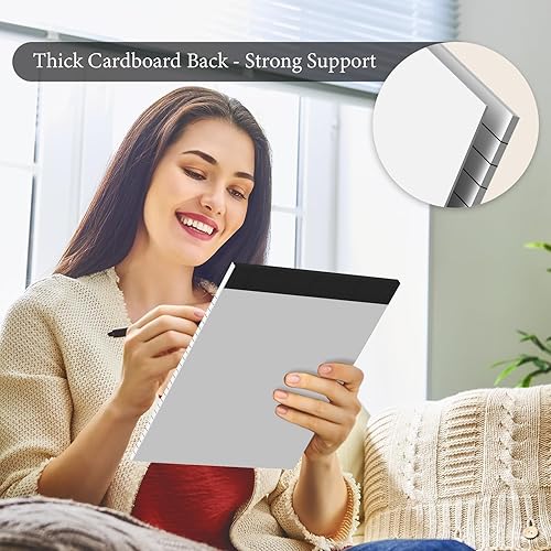 Miniatura 4 de Paquete de 12 blocs legales de 8.5 x 11.75 pulgadas, 30 líneas perforadas, bloc de notas perforadas, bloc de notas de impresión de doble cara, 21