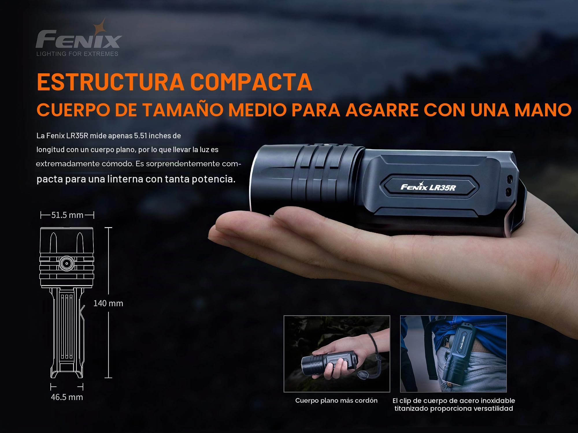 Fenix LR35 Linterna LED 10000 Lumen
