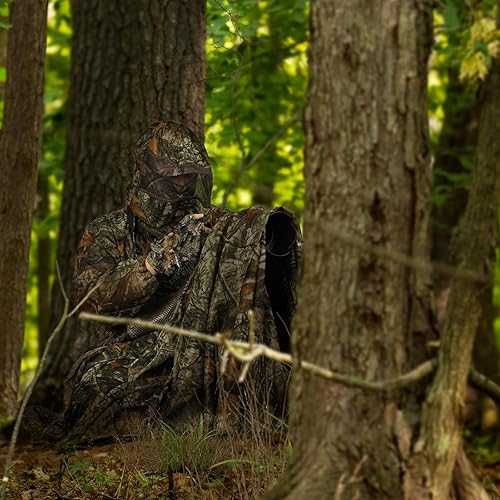 Miniatura 8 de Traje de red para mosquitera, traje de malla de caza de camuflaje, ropa de red para insectos con capucha para protección al aire libre, no se