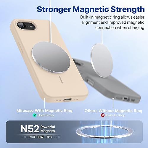 Miniatura 1384 de Miracase Funda diseñada para iPhone 13 Pro Max con protector de pantalla, [forro de microfibra suave antiarañazos], funda protectora de silicona