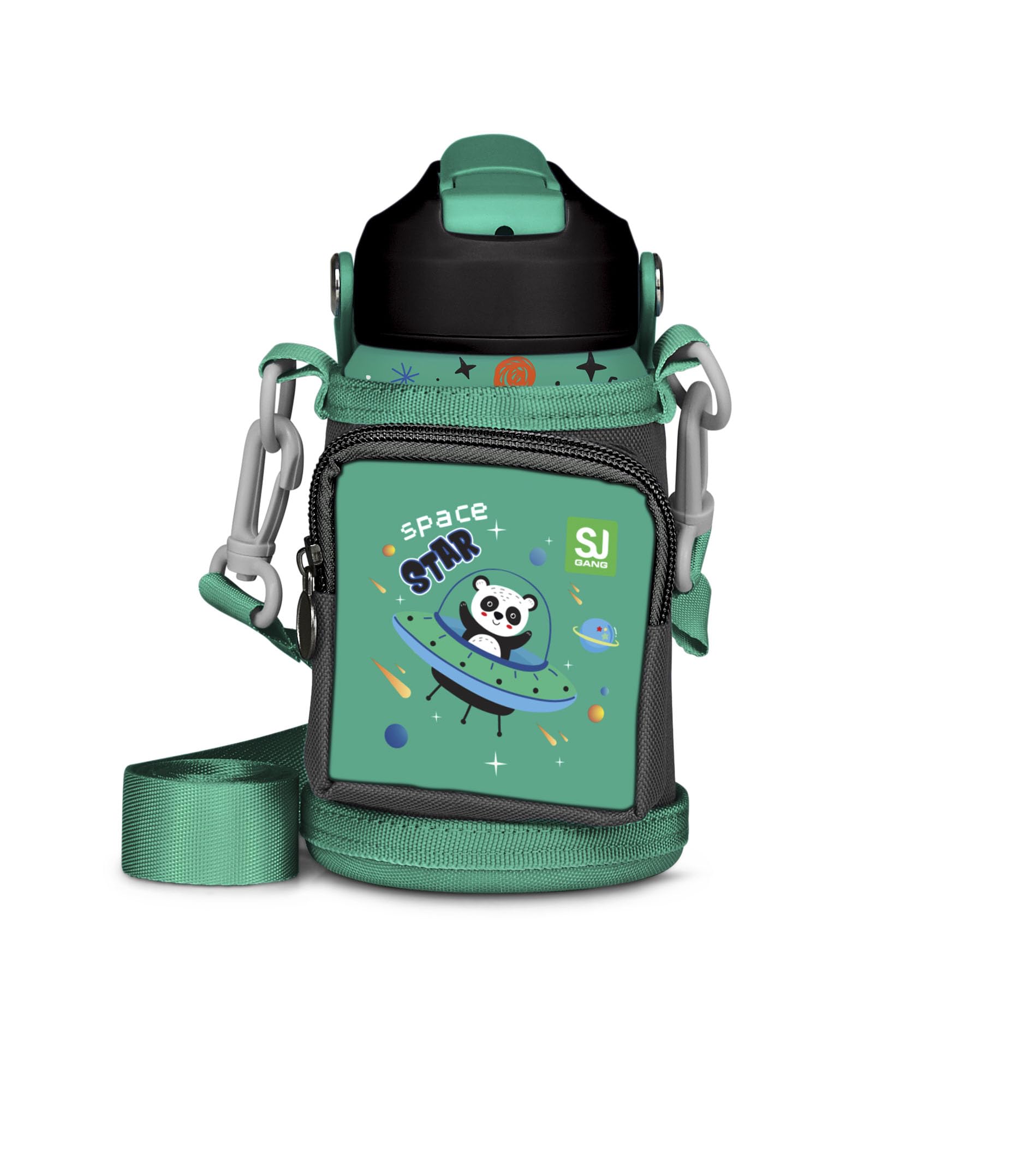 SJ GANG STYLE JAM GANG Bottiglia d'Acqua con Candidatura per Bici, Stainless Steel BPA-Free, Conservazione delle Tempera