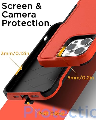 Miniatura 6 de AICase Funda para iPhone 15 Pro con protector de pantalla de vidrio + lente de cámara, resistente protección contra caídas, cuerpo completo,