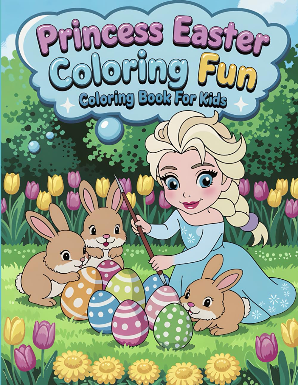 Easter Princess Magic Coloring Book for kid toddlers Easter Day: Cute Princesses and Easter Eggs for Girls