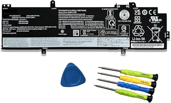 استبدال بطارية الكمبيوتر المحمول L21L4P71 لجهاز Lenovo ThinkPad T14 Gen 3/P14S Gen 3 Gen 4 Series SB10W51964 L21M4P72 SB10W51966 L21D4P71 L21C4P71 L21M4P71 15.44 فولت 3400 مللي أمبير/52.5 وات في الساعة 4 خلايا