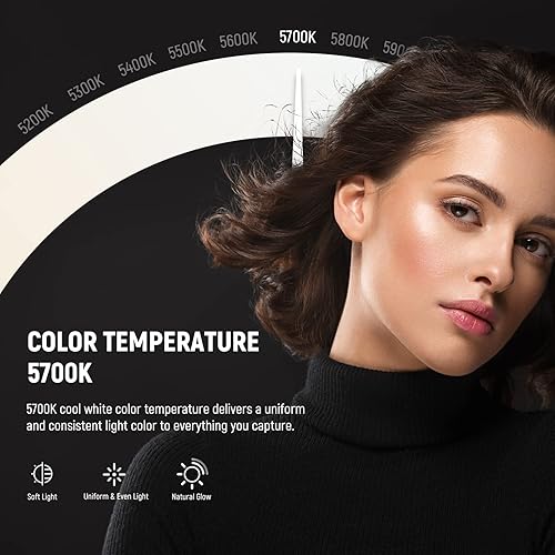 Miniatura 4 de NEEWER Bombillas LED E26 de 35 W, 2 paquetes, 3150 lúmenes5700 KCRI 93+15000 h de vida útil, iluminación brillante para fotografía de video,