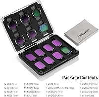 Vista 9 de NEEWER Juego de filtros magnéticos ND y CPL y efectos compatibles con DJI OSMO Pocket 3, paquete de 14 CPL ND8/16/32/64/128/256/1000 ND8/PL ND16/PL