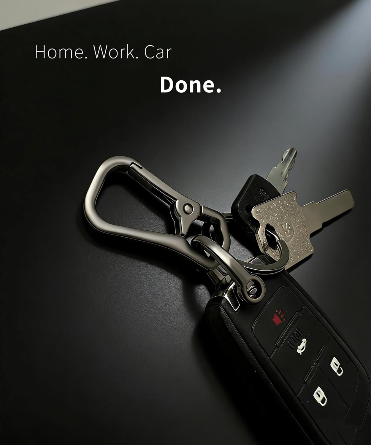 Keychain Clip with Key Rings and D Ring, Metal Key Chain Hooks Holder for Home Car Keys Carabiner Men Women - Image 4