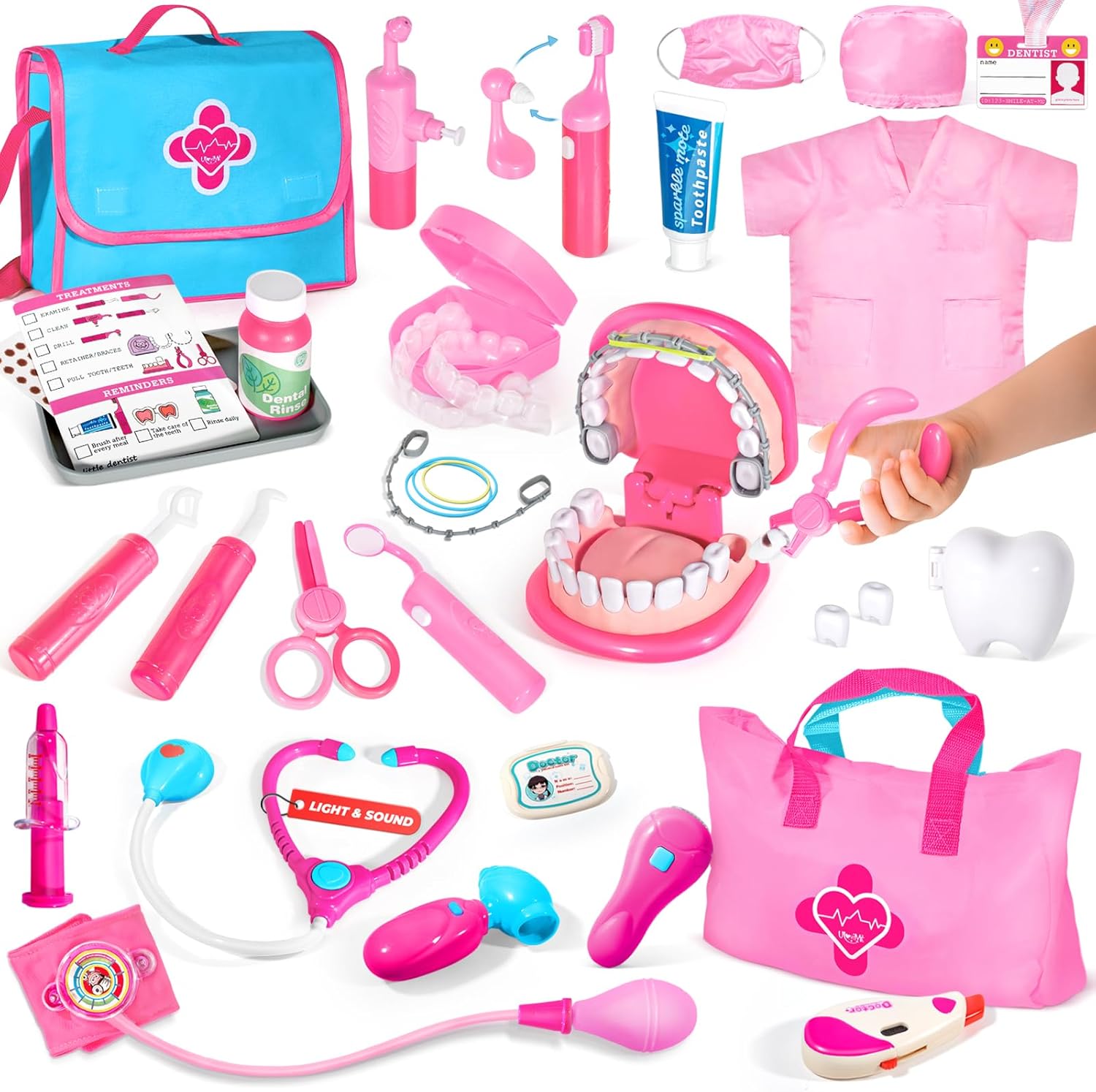 ULOVEME Kids Dentist Play Set & Doctor Kit for Toddlers 3-5