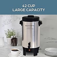 Vista 3 de West Bend Coffee Urn Highly-Polished Aluminum Features Automatic Temperature Control with Cup Per Minute Brewing and Easy Clean Up Includes