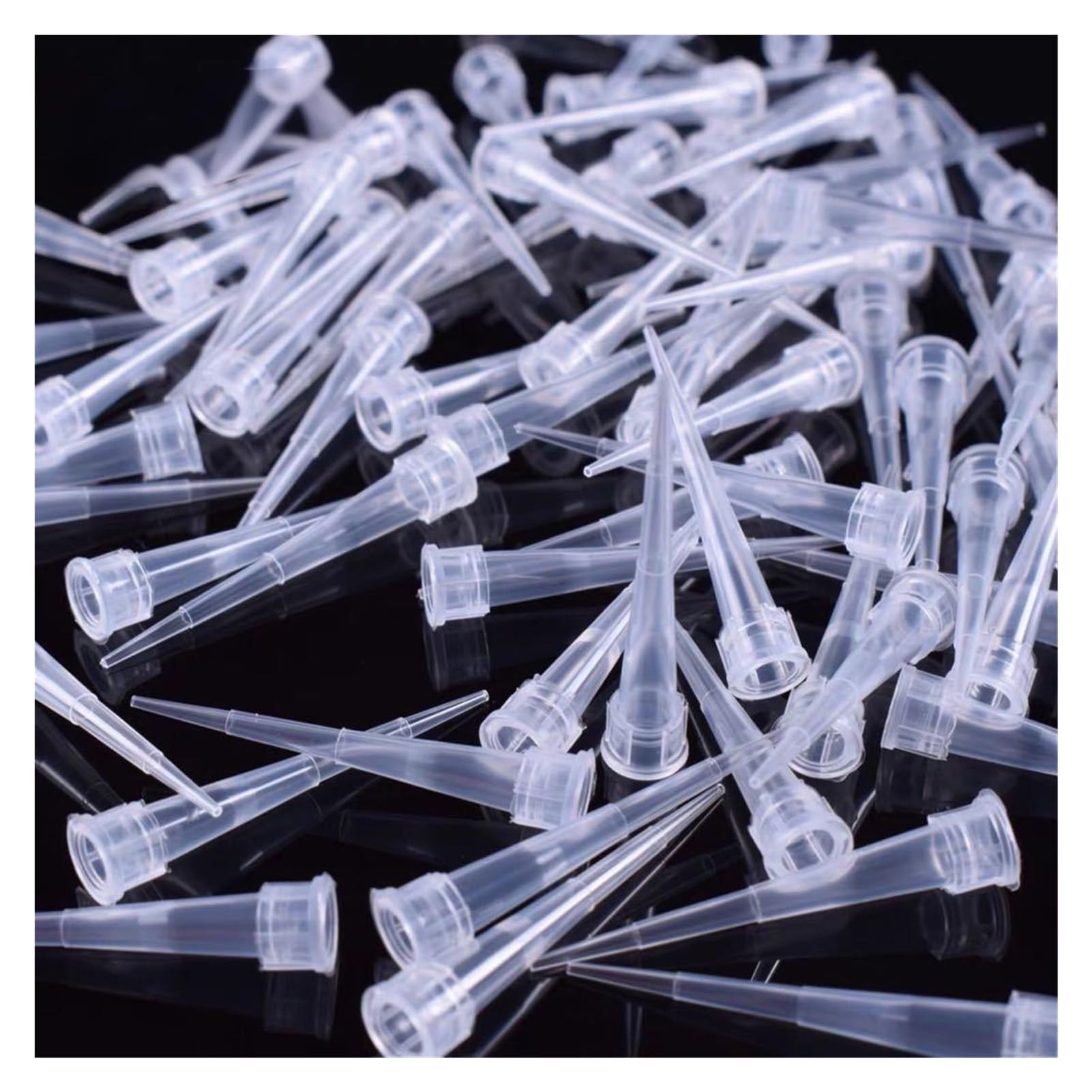 Laborpipette, Labor-Pipettenspitze aus Kunststoff, 10 µl, 200 µl, 1000 µl, 5 ml, 10 ml, Einweg-Mikropipettenspitzen, transparentes Zubehör für Labore(200ul-6 * 89mm 500pcs)