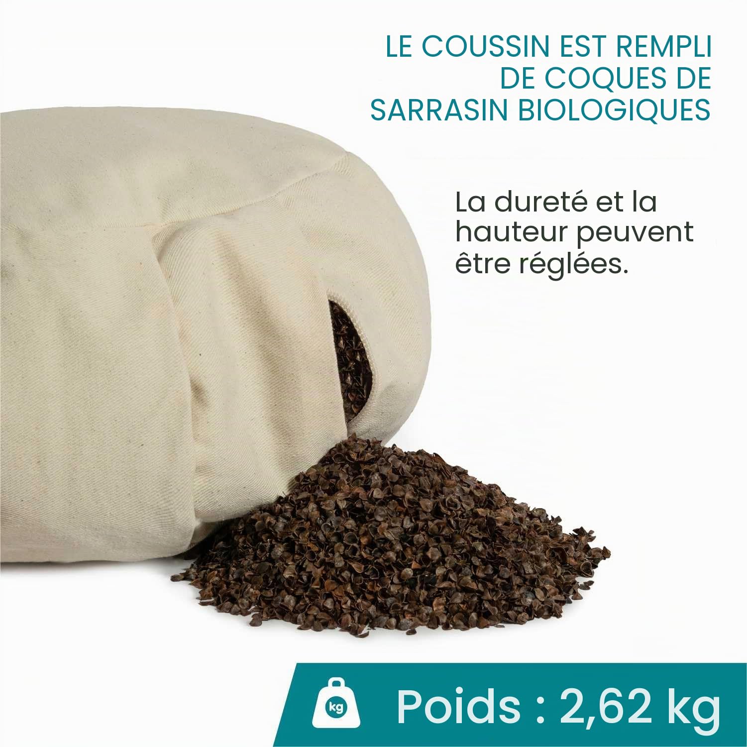 Yoga Studio Zafu Coussin de méditation rond plissé - Motif feuille de lotus