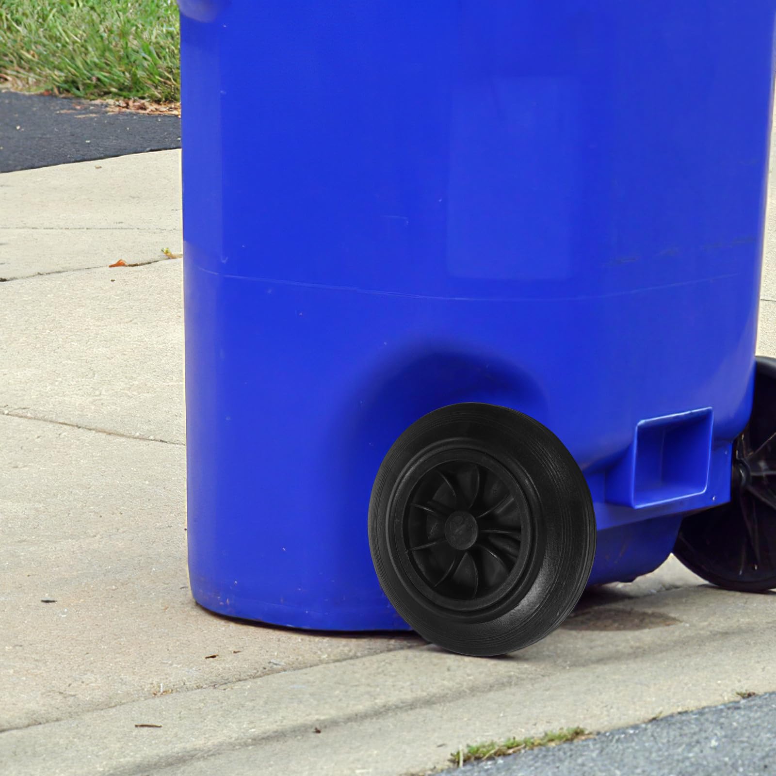 YARNOW 2 Ruedas de Repuesto de Goma Flexible para Cubo de Basura de 240l, Mejora la Eficiencia de Limpieza Plástico Resistente para Contenedores de Saneamiento