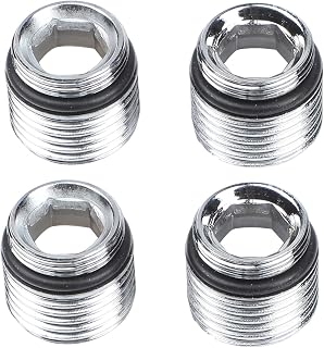 4 adaptadores de grifo de 18 mm x 1,0 mm a 1/2 pulgadas, conector de rosca de metal resistente, ajuste de precisión, instalación rápida para reparación de fontanería de cocina y baño