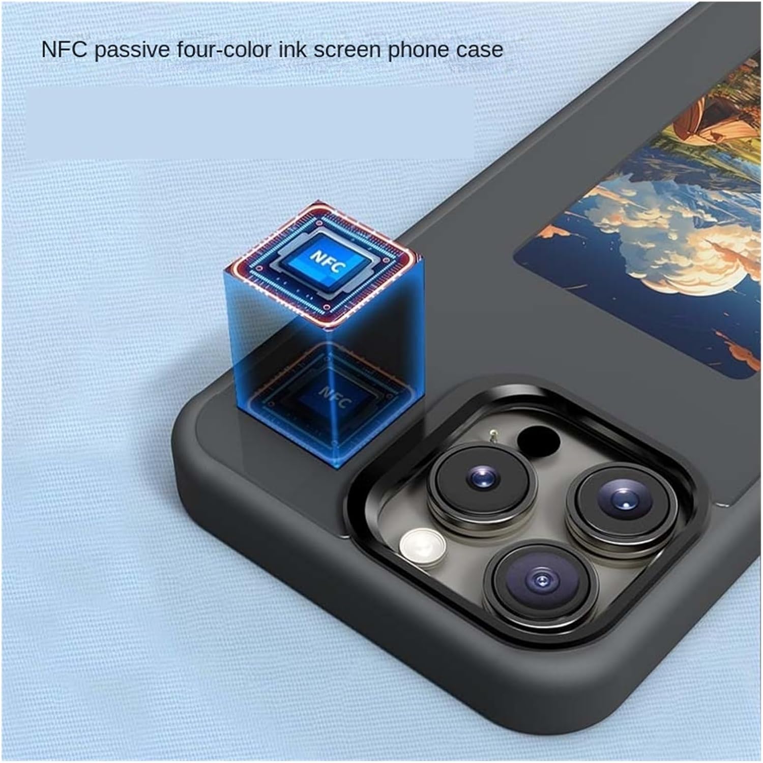 E-Ink Screen Phone Case with NFC Function(Black,15)