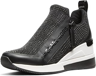 Michael Kors Women's Willis Wedge Trainer, Black, 7.5