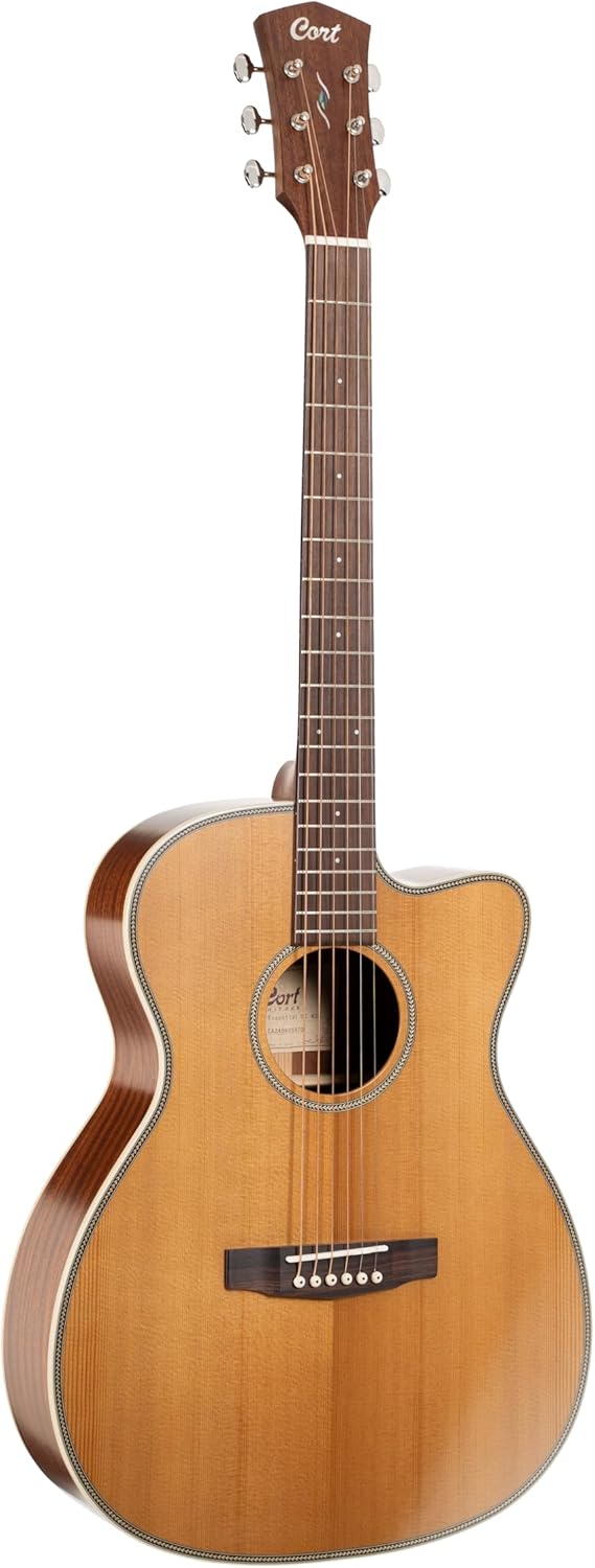 Cort Essence Series ES-OC4 Orchestra Model Cutaway Acoustic Electric Guitar, Natural Semi Gloss (OC4NSG)