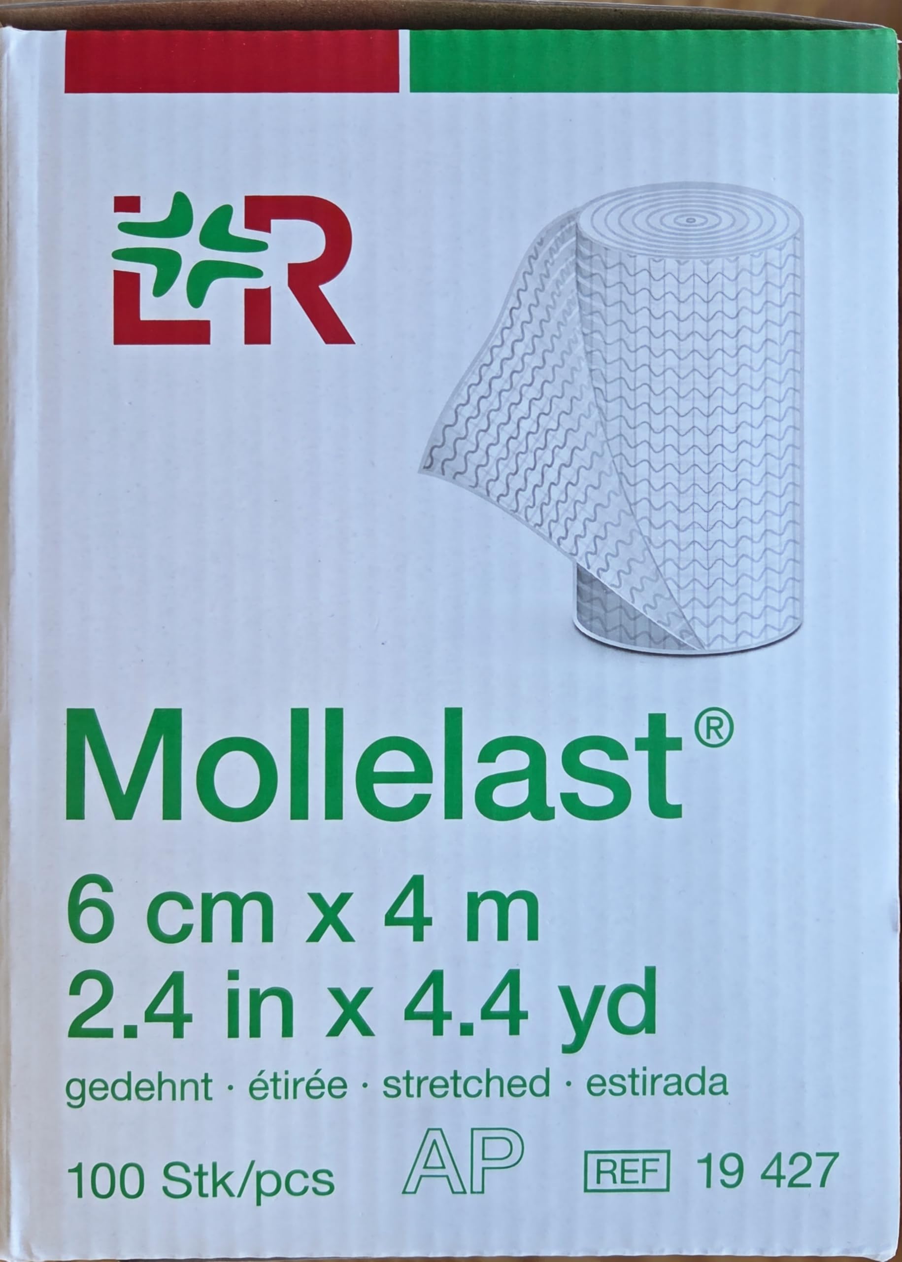 Mollelast Binden 6 Cmx4 m Weiß Lose