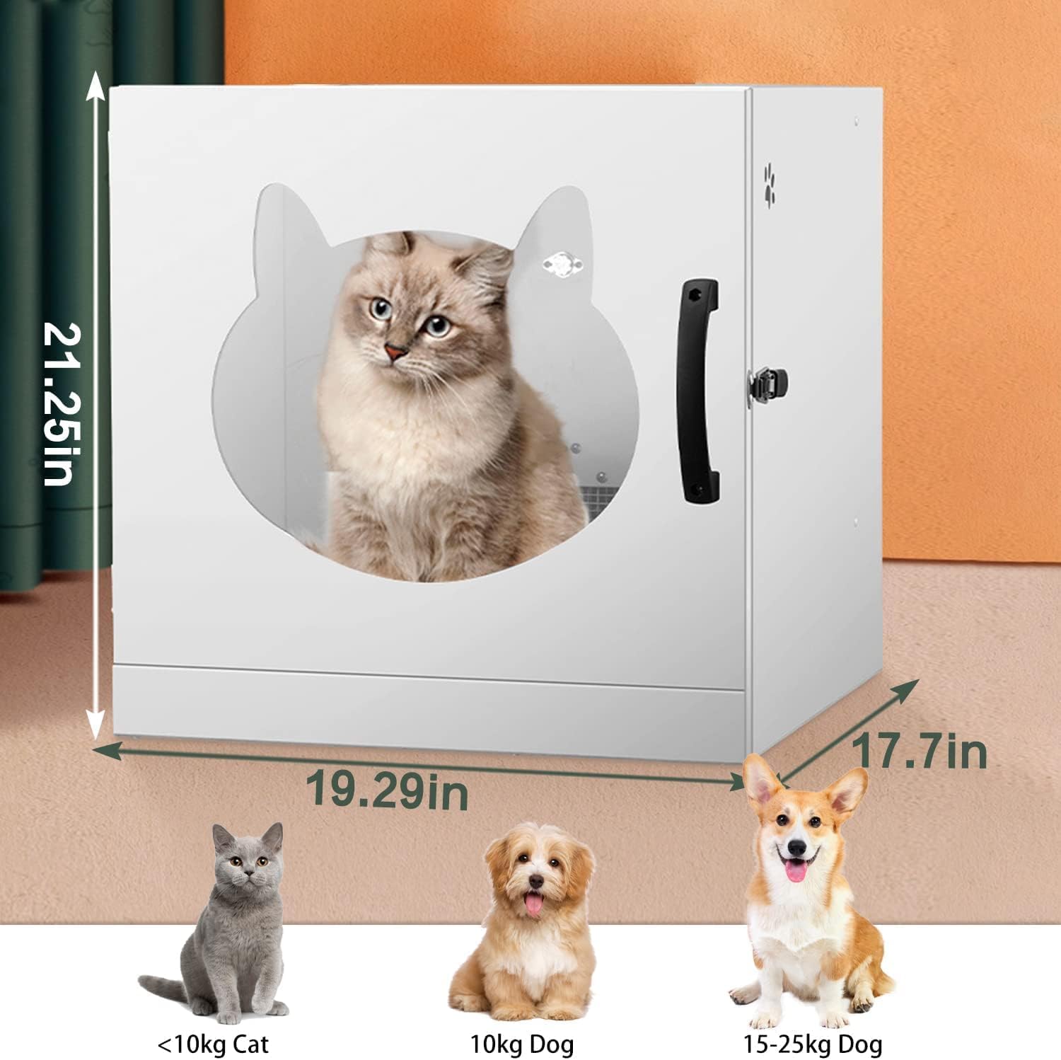 Pet Drying Box Large Fully Automatically Pet Hair Dryers for Dog Grooming Intelligent Control Pet Bathing Blow Dryer for Small Medium Dog and Cat