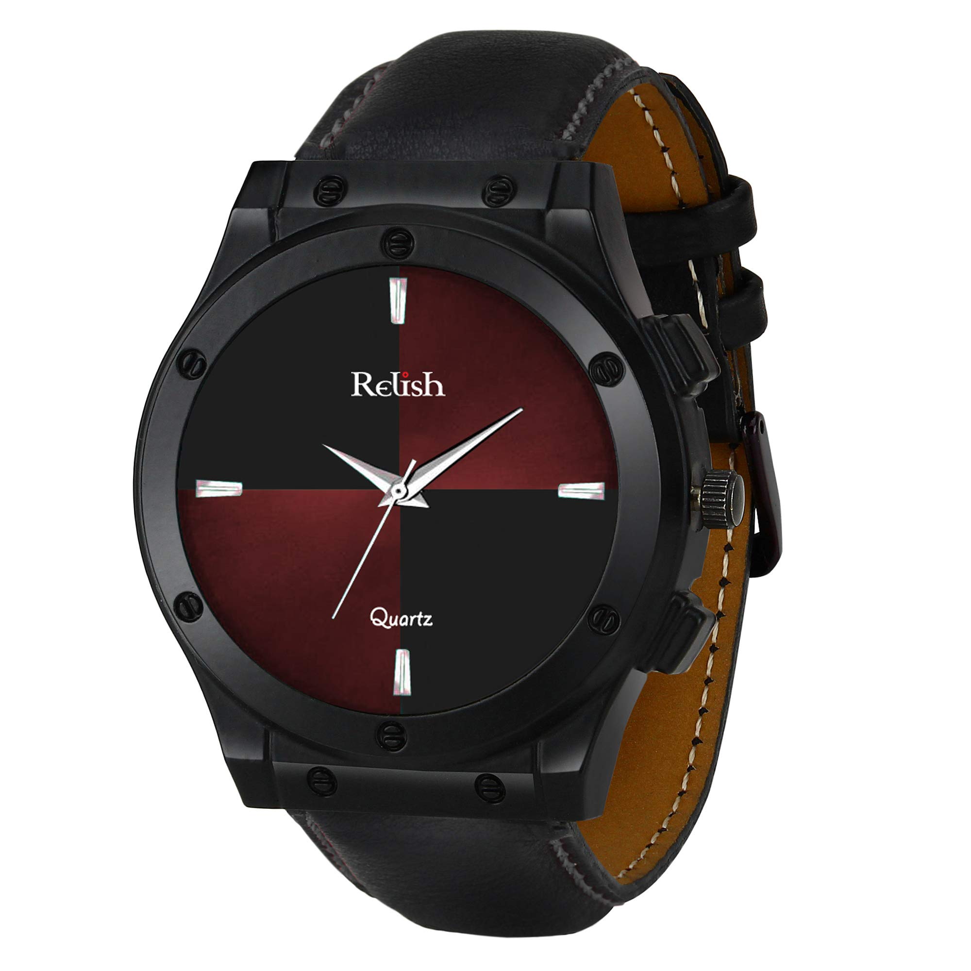 Relish Analogue Mens Watch(Red Dial Black Colored Strap) (B08LL68B5T) Amazon Price History, Amazon Price Tracker