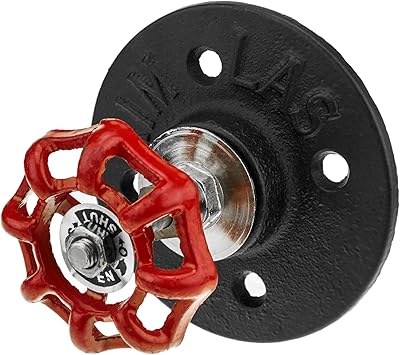 PrimeMatik - Perchero de Pared de Acero 1 Gancho Grifo. Colgador de Ropa y toallero de Tubo Industrial