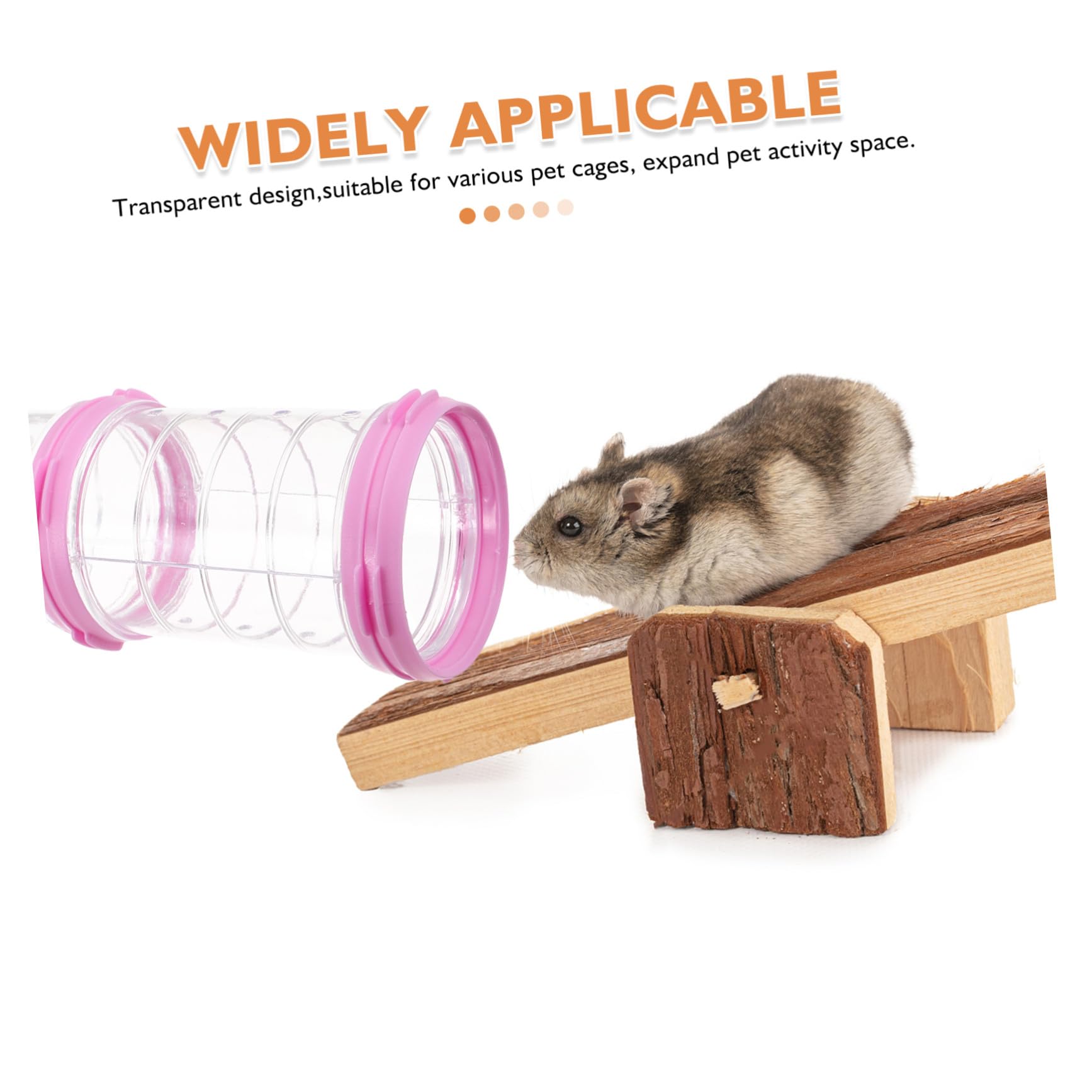 Hamsterröhrentunnel aus Kunststoff, Kaubeständig, 2 Stück | Frettchen und Kleine Tiere, Universell Passend, Röhrenform für Käfig und Tubesysteme