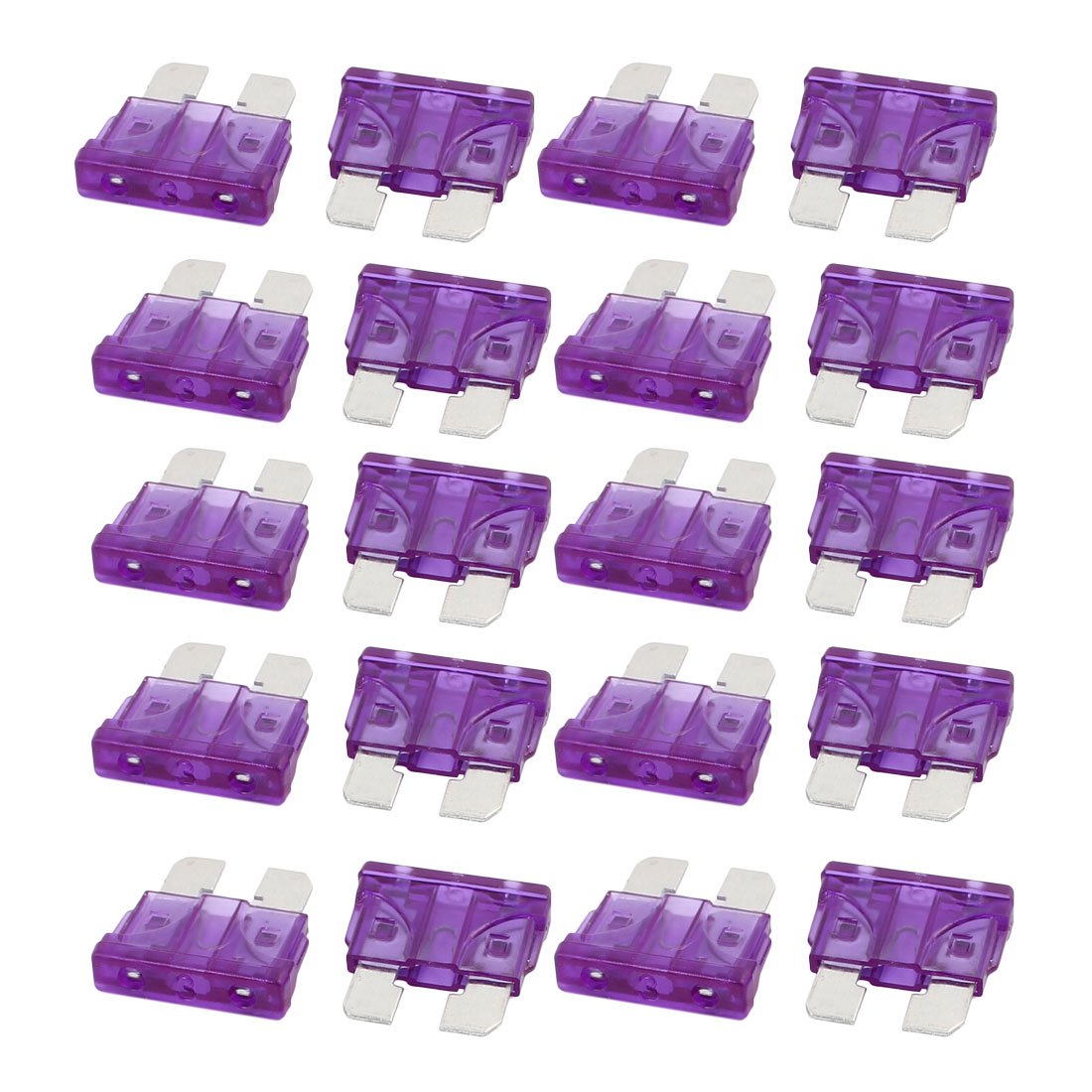 Uxcell Purple Sourcingmap 20Pcs 3A Fuse Truck Suv Fuses Miniature Blade Fuse