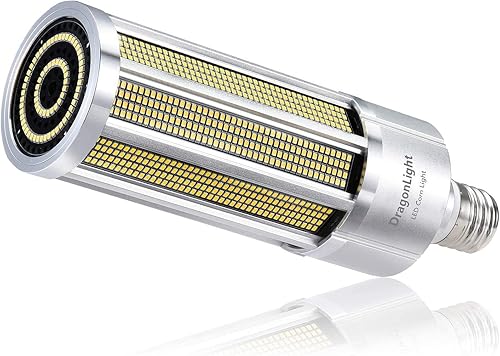 DragonLight Bombilla LED de maíz de grado comercial de 150 W sin ventilador (reemplazo de haluro de metal de 800 vatiosHIDHPS) E39 Lámpara LED de