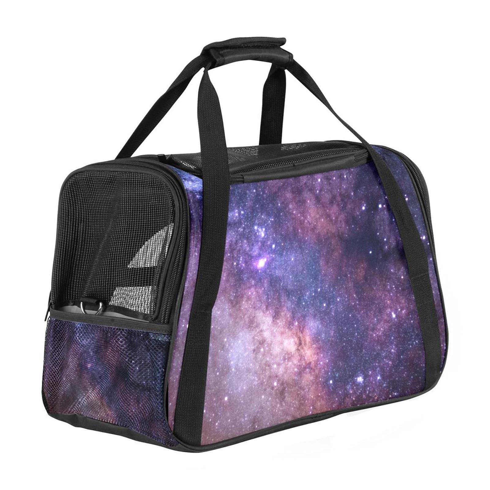 Sac de transport animal motif galaxie avec design approuvé pour l'avion