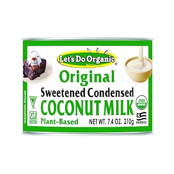 Lets Do Organic Sweetened Condensed Coconut Milk - Vegan Condensed Milk Canned, Coconut Condensed Milk Canned Sweetened - 7.4 oz Pack of 6