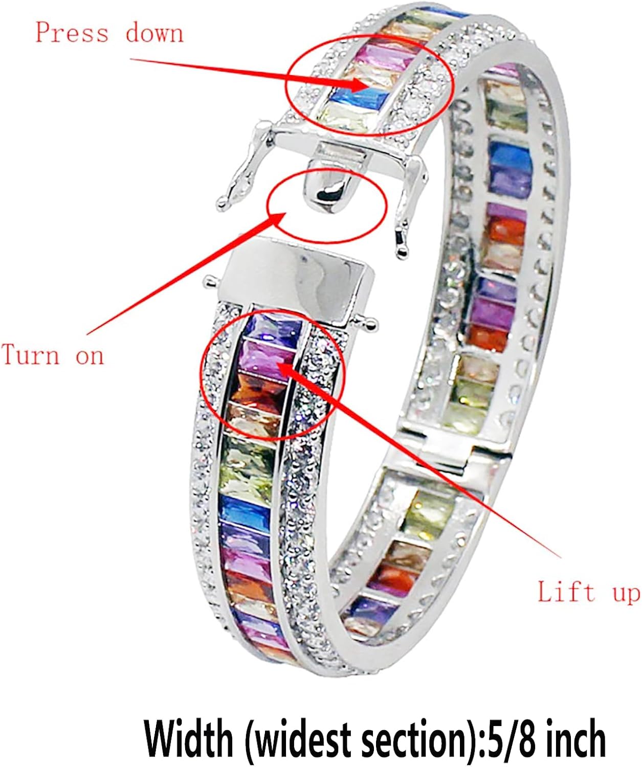 Women Amethyst Bracelets Garnet Ruby Blue Sapphire Tennis Bracelet Bridal Girl Girlfriend Jewelry - Image 6