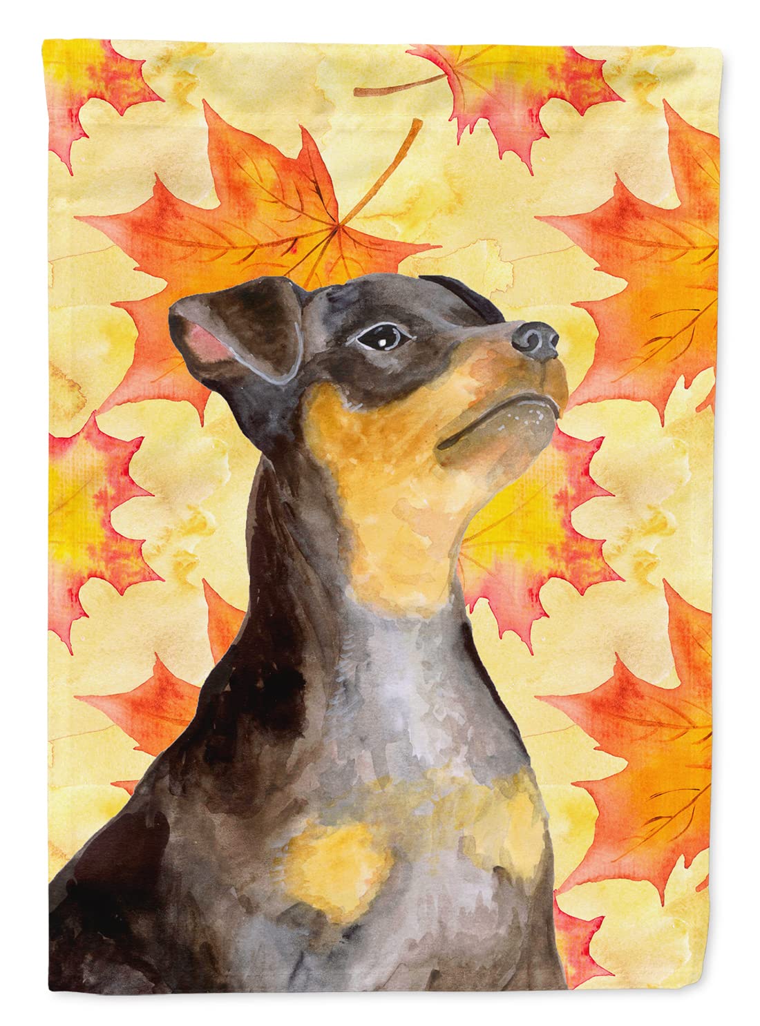 Drapeau automne Miniature Pinscher grand format pour maison