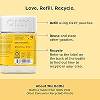 Vista 4 de OLLY Extra Strength Daily Energy Gummy, sin cafeína, 1000 mcg de vitamina B12, CoQ10, baya de goji, suplemento masticable para adultos, sabor a