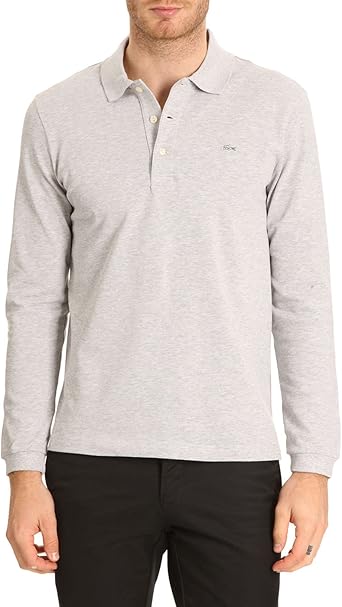 Lacoste - Long-Sleeved Polo Shirts - Men - PH517C ML Slimfit Elastane Grey  Marl Polo for Men - 5 : Amazon.co.uk: Clothing