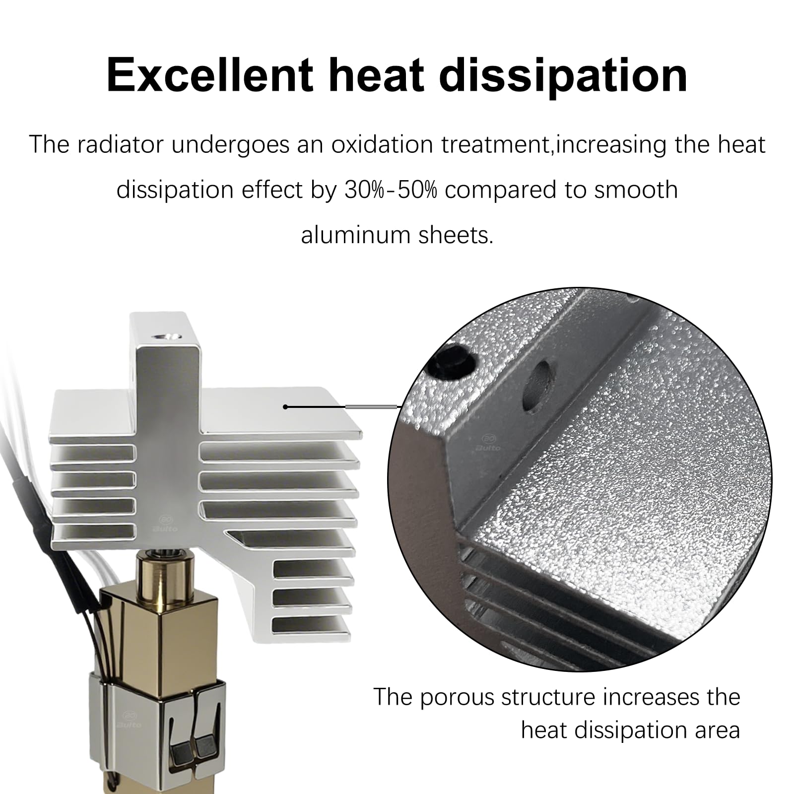 Für Elegoo Centauri Carbon Hotend, 0,4 mm vorinstallierte Düse aus gehärtetem Messing, Extruder-Kit, installierter Kühlkörper, mit 0,2 mm, 0,4 mm, 0,6 mm, 0,8 mm Düse, Silikon-Socke