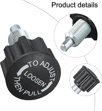Spring Button Pull Pin Replacement for Exercise Bike and Gym Equipment, 6.5 cm Total Length with 20 mm Screw, Thread Compatible, Steel Iron ABS Construction