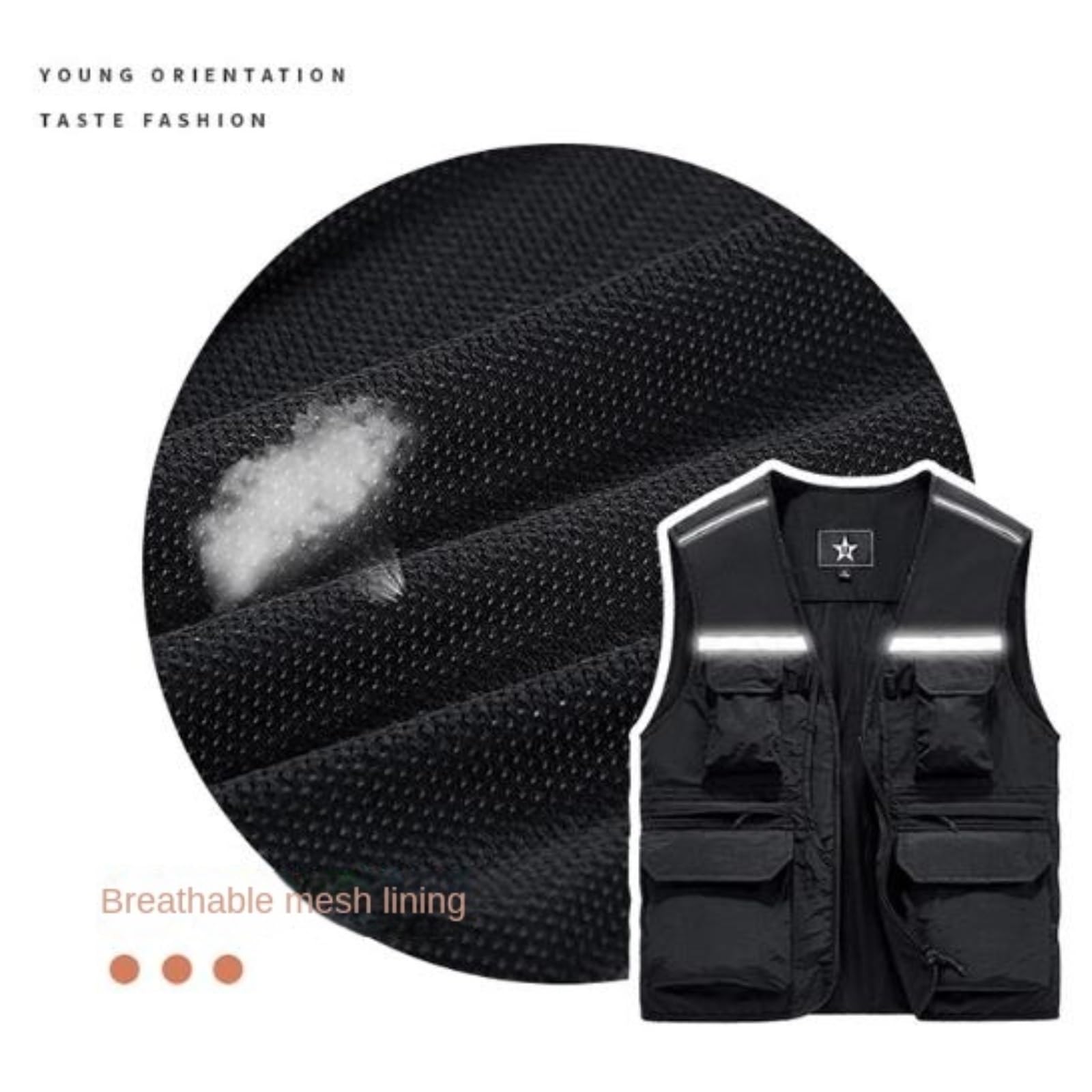 Chaleco Deportivo Reflectante De Seguridad con Múltiples Bolsillos For Exteriores