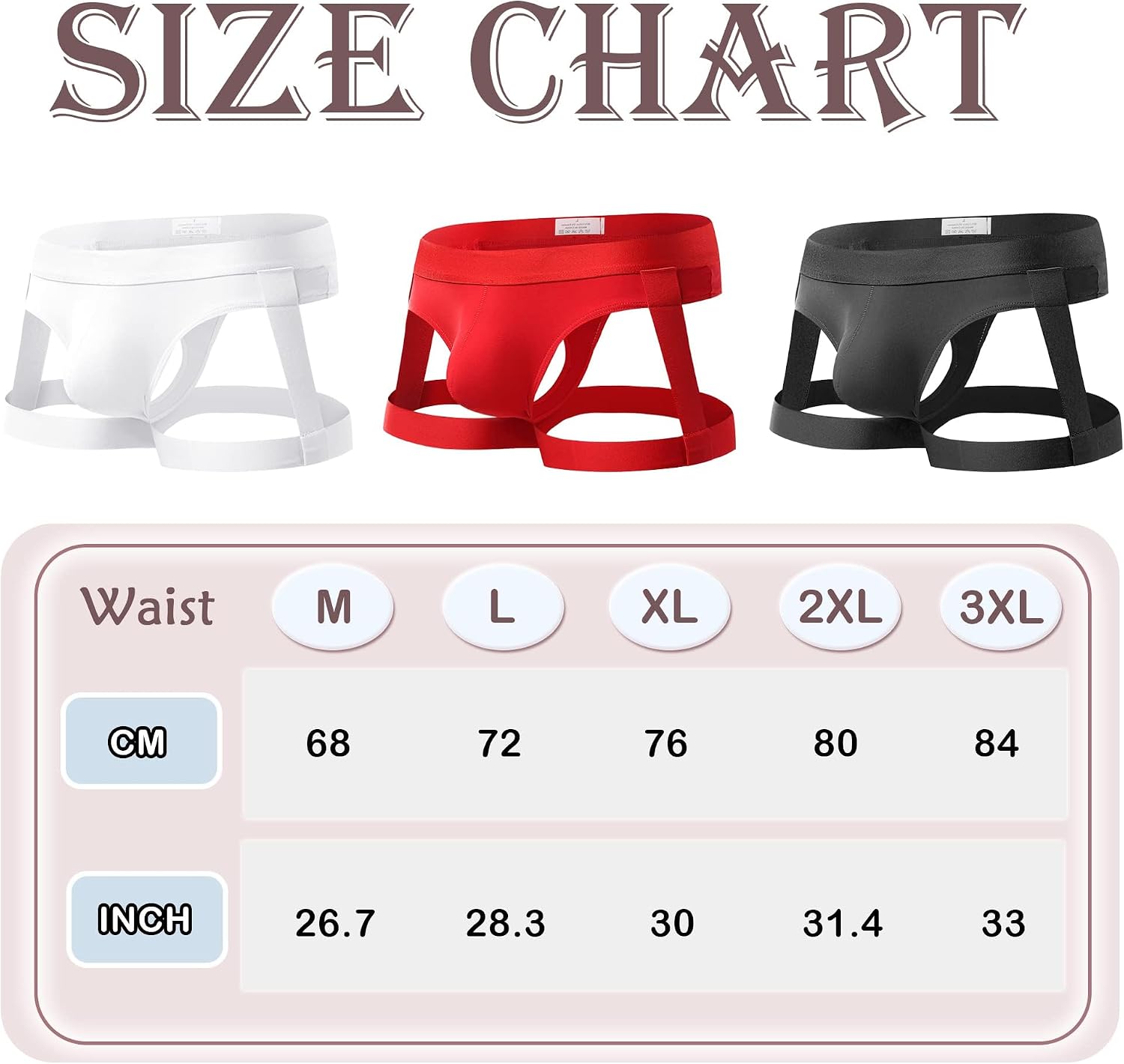 QiaTi Men's Jockstrap Thong Underwear Breathable Mens G-string Briefs Athletic Supporter Male Bikini for Workout Gym