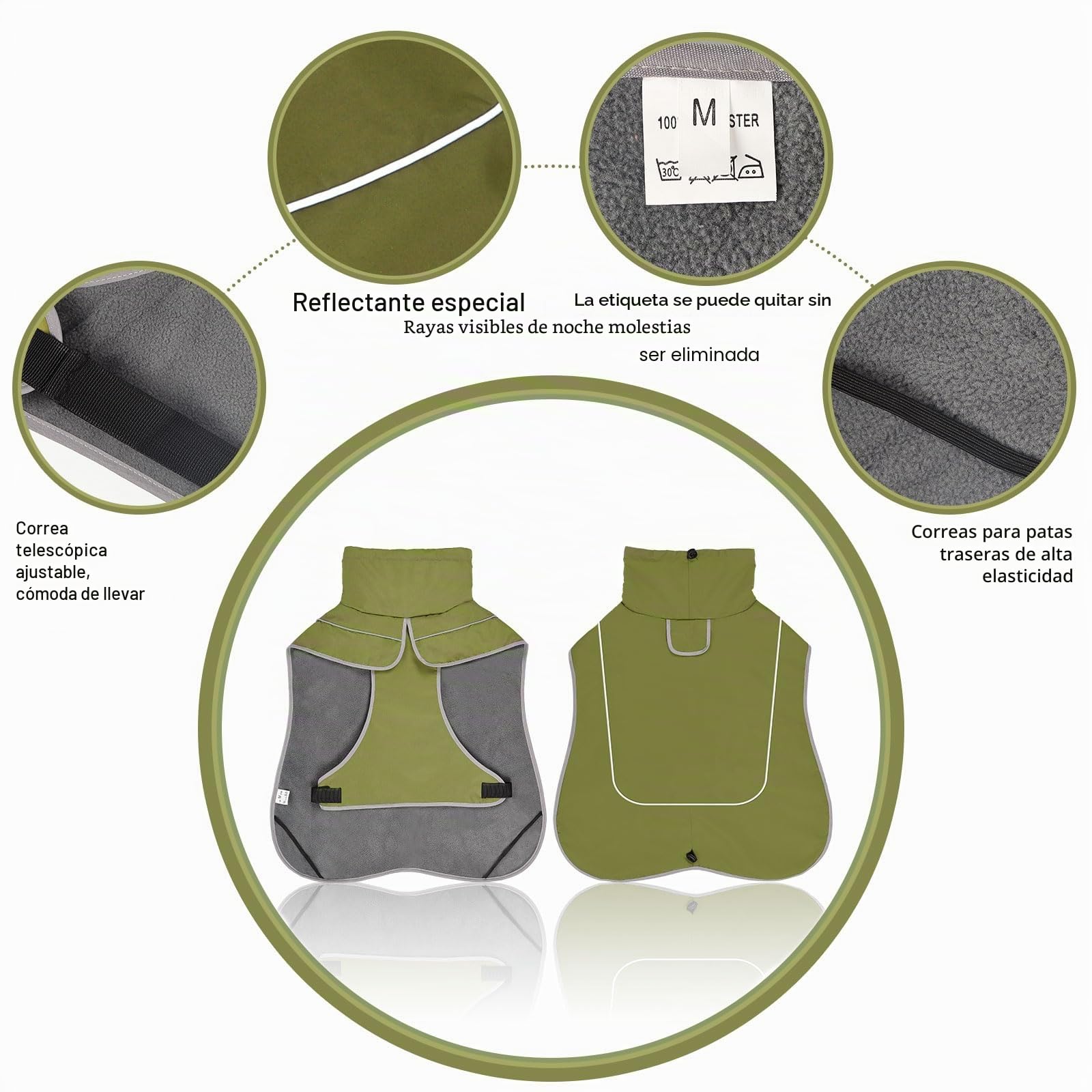Impermeable Abrigo Perro - Reflectante Chaqueta para Perros Cierre Ajustable, Adecuado para Todas Estaciones - Brinde Protección Cómoda Su Perro Durante Actividades Tanto Exterior (X-Large)