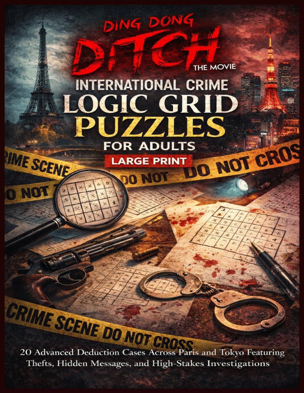 Ding Dong Ditch Detective Logic Grid Puzzle Book – Shadows of the Big East: International Crime Logic Grid Puzzles for Adults Large Print – Volume 1 of 5