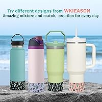 Vista 5 de 2 Piezas Protector de Base Boot para Vaso Stanley Quencher Adventure 40oz y Stanley IceFlow 20oz 30oz y Compatible con Botella de Agua Hydro Flask