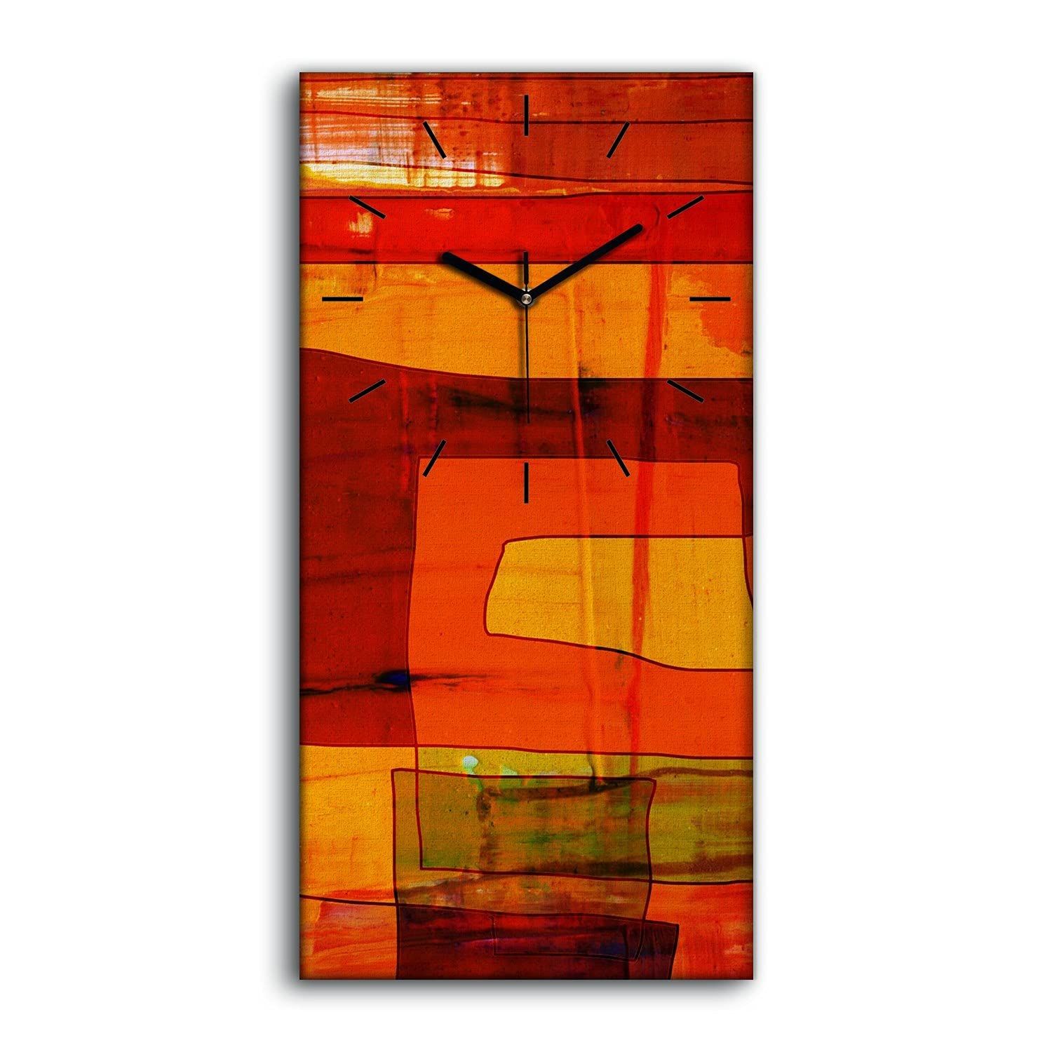 Horloge sur toile 30x60cm tableau moderne silencieux salon