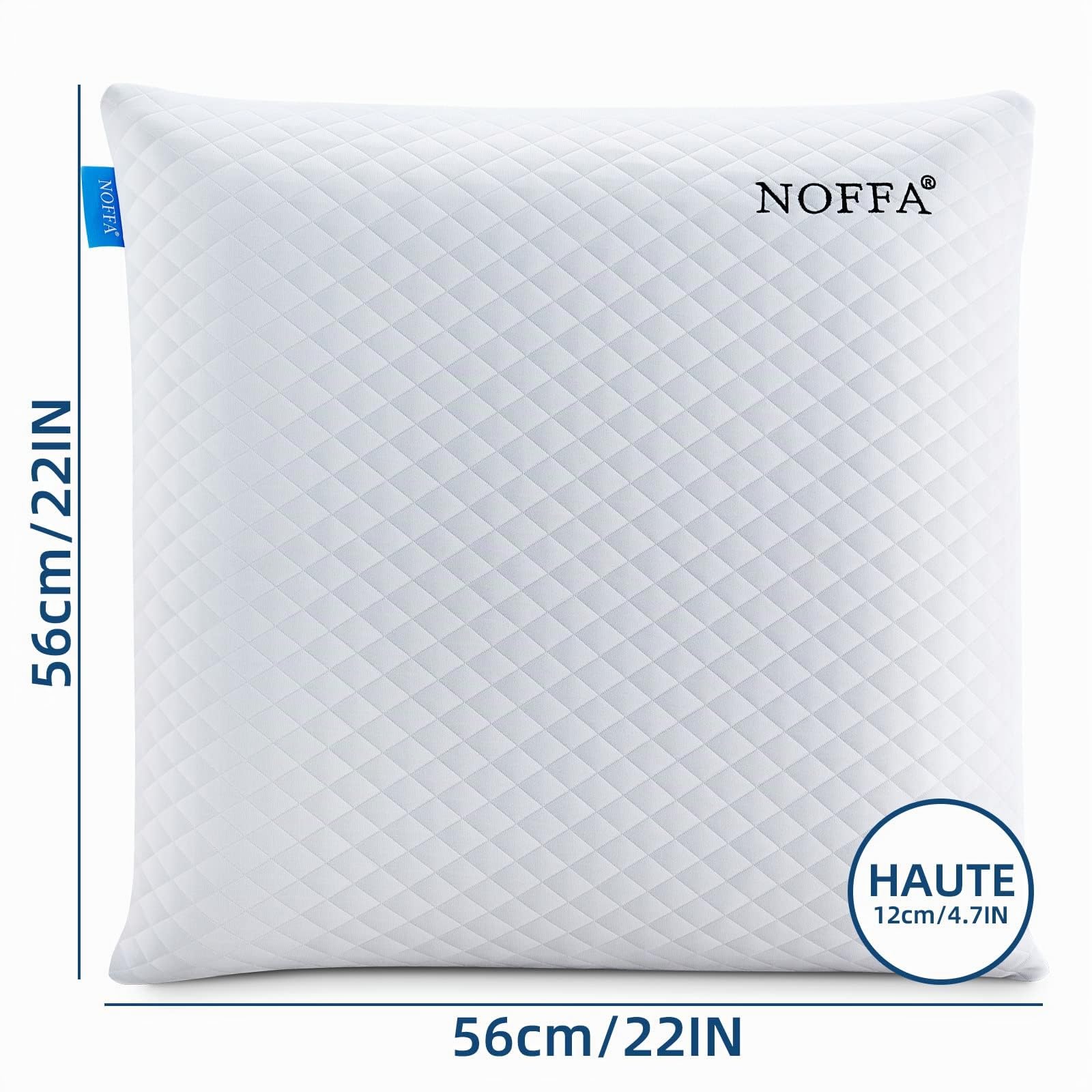 Almohada de Viscoelástica Suave para Dormir de Lado y de Espalda, Almohada de Espuma Viscoelástica para Dormir de Barriga, Almohada Decorativa Grande de 2 Sofás